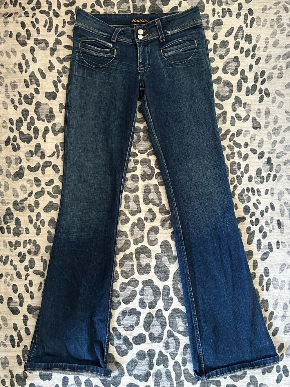 Hudson Low Rise Jeans Women's Dark Blue Bootcut